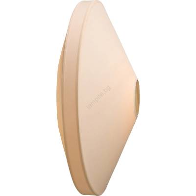 halo design 745104-стенно осветително тяло PARIS 1xE27/40W/230V Ø 40 см бяло/месинг/дъб (HO0110)