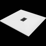 Mexen Hugo квадратен душ поддушник SMC 100 x 100 см, бял, с черно покритие - 42101010-B (42101010-B)