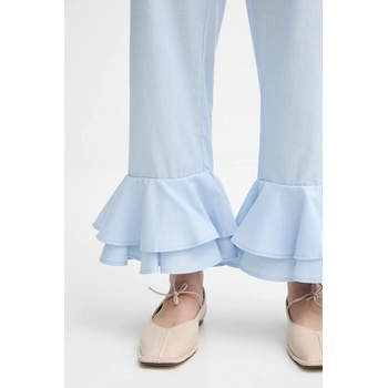 The Sleeper Ленен панталон The Sleeper в синьо със стандартна кройка, с висока талия CHPT06P010N (CHPT06P010N)