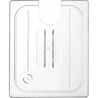 Hendi Víko pro polykarbonátové GN nádoby s výřezem pro sous-vide cirkulátor, HENDI, GN 1/2, Průhledná, 265x325mm