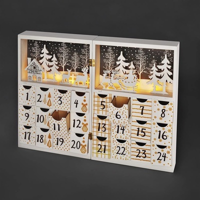 Solight LED Adventný kalendár kniha 8x LED 40x30cm 2x AAA 1V244