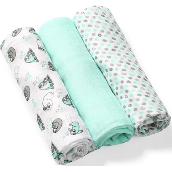 BabyOno Take Care Natural Diapers пелени от плат 70 x 70 cm Mint 3 бр