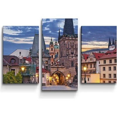 Sablio Obraz - 3-dílný Karlov most - 75x50 cm