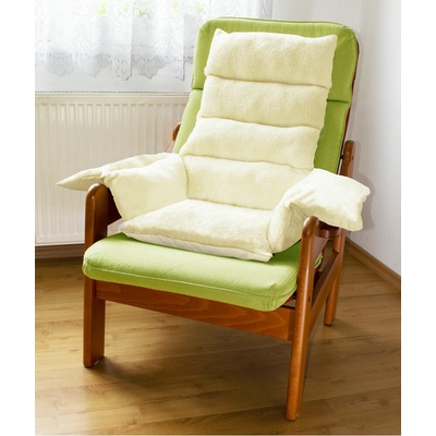 Homelife Relaxační podsedák s opěrkami 110 x 100 cm krémový – Zbozi.Blesk.cz