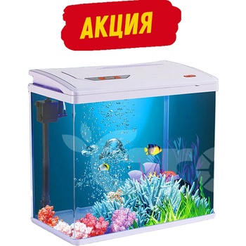 Голям аквариум за рибки 123л с led, Филтър, капак (py-800)