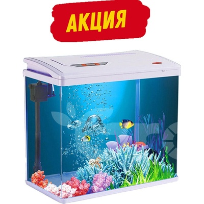 Голям аквариум за рибки 123л с led, Филтър, капак (py-800)