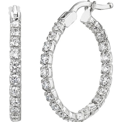 Tiami Diamantové kruhové náušnice Brilliant z bílého zlata s diamanty malé EBRW20002