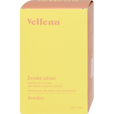 VELLENA Ženské zdraví Nápoj příchuť Broskev 30 sáčků