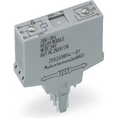 WAGO 286-304/004-000, 286-304/004-000 zátěžové relé, 250 V/DC, 250 V/AC, 1 ks