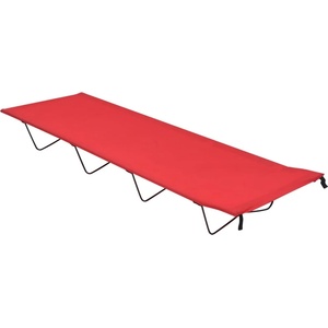 vidaXL Къмпинг легло, 180х60х19 см, плат оксфорд и стомана, червено (312480)