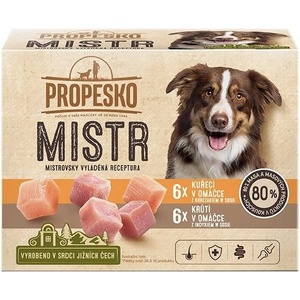 Propesko MISTR Dog Консерва с пиле/индейка в сос 12 x 85 г