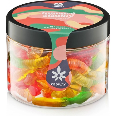 CBD WAY Gumové žížalky 1000 mg 400 g