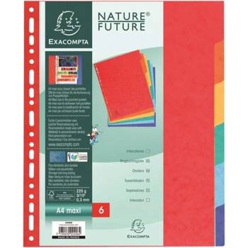 EXACOMPTA A4 Maxi, 6-листов цветен разделител от картон P2220-0171 (P2220-0171)