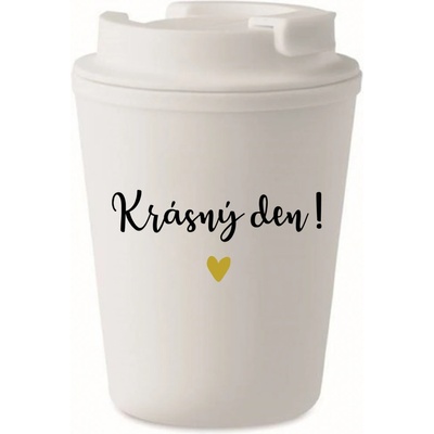 Giftela KRÁSNÝ DEN! bílý termohrnek 300 ml