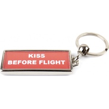 Přívěsek na klíče LeteckeDoplnky Kovový Kiss Before Flight