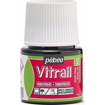 Pébéo Vitrail Farba na sklo Pink 45 ml 1 ks