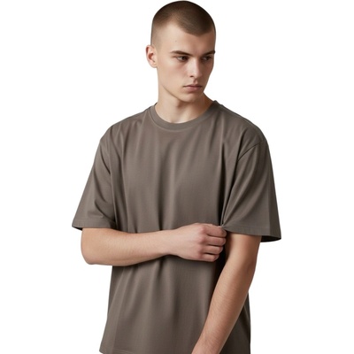 Nova Stil pánske tričko s krátkym rukávom 100% bavlna FUGU hnědá