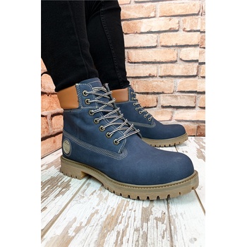 Riccon Мъжки боти от набук 0012940 - Тъмносини #402588 (402588_Тъмно синьо)