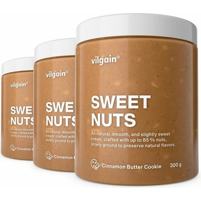 Vilgain Sweet Nuts Skořicovo-máslová sušenka 3 x 300 g