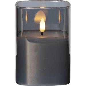 Star Trading Сива LED восъчна свещ в стъкло, височина 12, 5 см Flamme - Star Trading (063-94)
