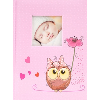 Fotoalbum 9x13 pro 200 fotografií Owlet růžové