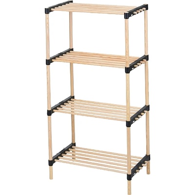 ЕТАЖЕРКА ЗА ОБУВКИ 4 НИВА 034100010 БОРОВА ДЪРВЕСИНА 49x28x92.5см (034100010)