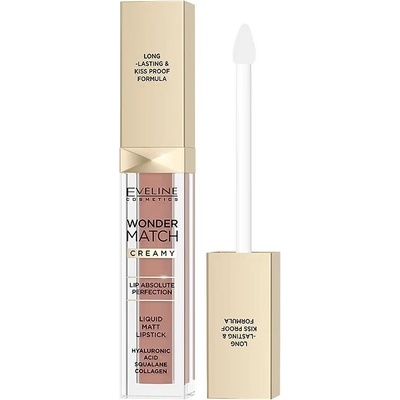 Eveline Cosmetics Matný tekutý rúž Wonder Match 04 Caramel 6,8 ml