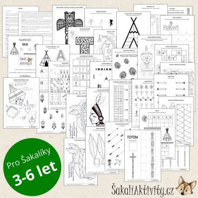 Pracovní listy - INDIÁNI Provedení: PDF soubor