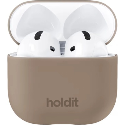 Holdit Kaлъф Holdit за AirPods 4, Silicone Case, Кафяв