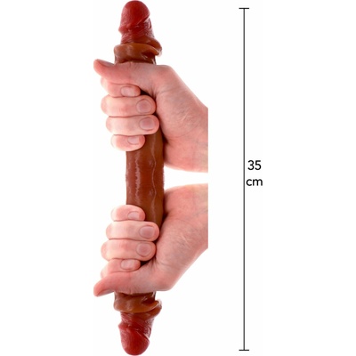 ToyJoy Get Real Foreskin Double Dong 35 cm Caramel skin tone