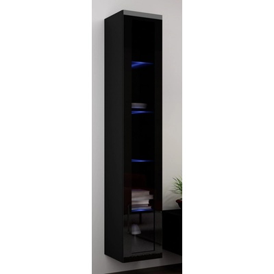 Cama Meble Glass-case Vigo 180 black / black gloss