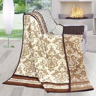 Bellatex deka Karmela Hnědé ornamenty 150x200