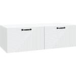 vidaXL Стенно монтиран ТВ шкаф Монтиране на стена Бяло 98 x 41 x 30 см (898695)