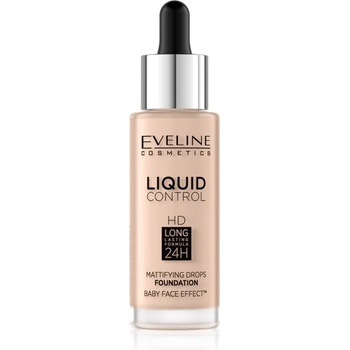Image 1 of Eveline Cosmetics Liquid Control течен фон дьо тен с пипета цвят 002 Soft Porcelain 32ml