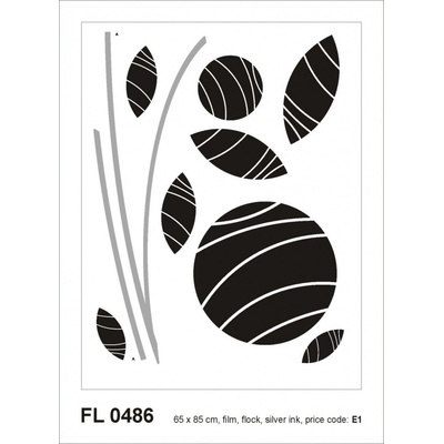 AG Design FL-0486 Maxi samolepka na zeď Abstract flowers semiš rozměry 85 x 65 cm