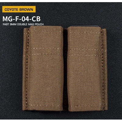 Wosport Dvojitá Molle sumka Fast na 9mm pistolové zásobníky Coyote