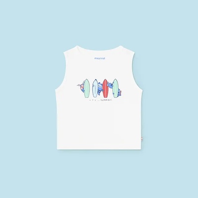 MAYORAL Потник summer play в бяло за бебе момче Mayoral