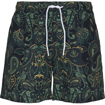 Urban Classics černé šortky s květinovým vzorem Urban Classisc květinové