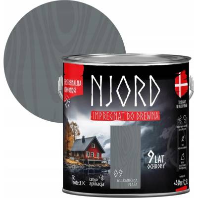 Impregnát na dřevo Njord 2,5L Vulkanická pláž zahradní nábytek fasády