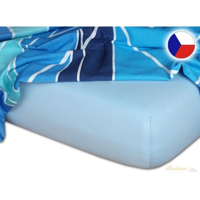 Dadka Jersey prostěradlo světle modré 60x190x10