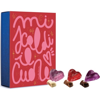 Streglio krabička pralinek ve tvaru srdce Confezione regalo Cuori 100 g