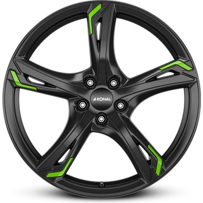 RONAL R62 7,5x18 5x112 ET35 black green rim