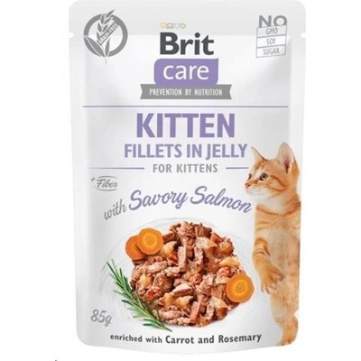 Brit Care Cat Pouch KITTEN Savory Salmon in Jelly 85 g