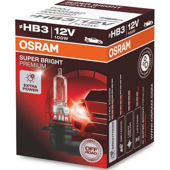 Image 1 of OSRAM SUPER BRIGHT PREMIUM HB3 100W 12V (69005SBP)