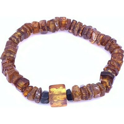 Jan Kos jewellery Náramek na gumičce s jantarem STA-8351/GUA