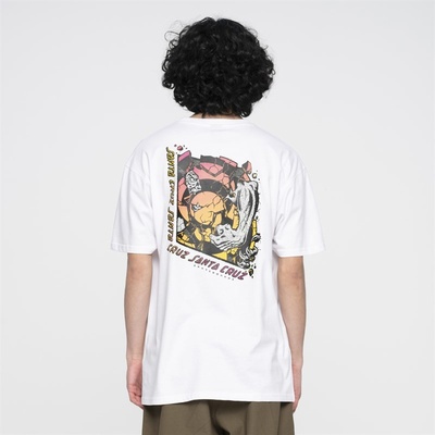 Santa Cruz Roskopp Break t-shirt White Acid Wash
