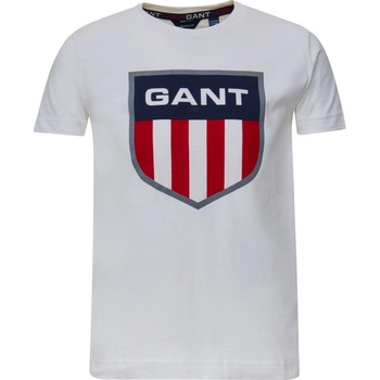 Gant D1. Retro Shield SS T-Shirt biela