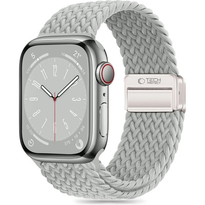 Tech-Protect Найлонова каишка за Apple Watch 6 / 7 / 8 / 9 / 10 / SE / Ultra 1/2 (44/45/46/49 mm) от Tech-Protect Nylonmag - Stone (5906302368266)