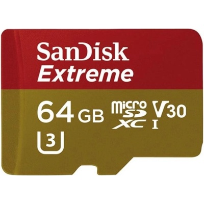SanDisk microSDXC Extreme 64 GB UHS-I U3 SDSQXVF-064G-GN6MA