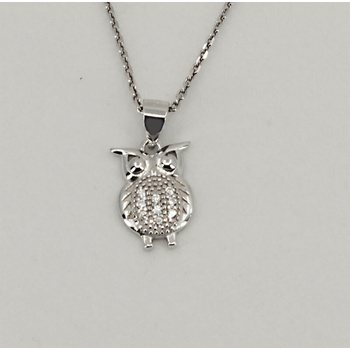 Mýl Strieborný prívesok sova 3030760004